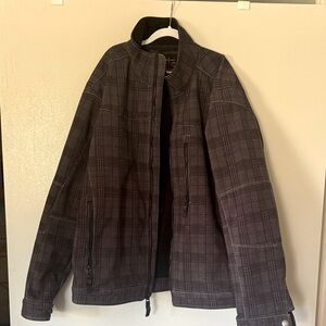 STS Ranchwear Men's Black Plaid Soft Shell Jacket